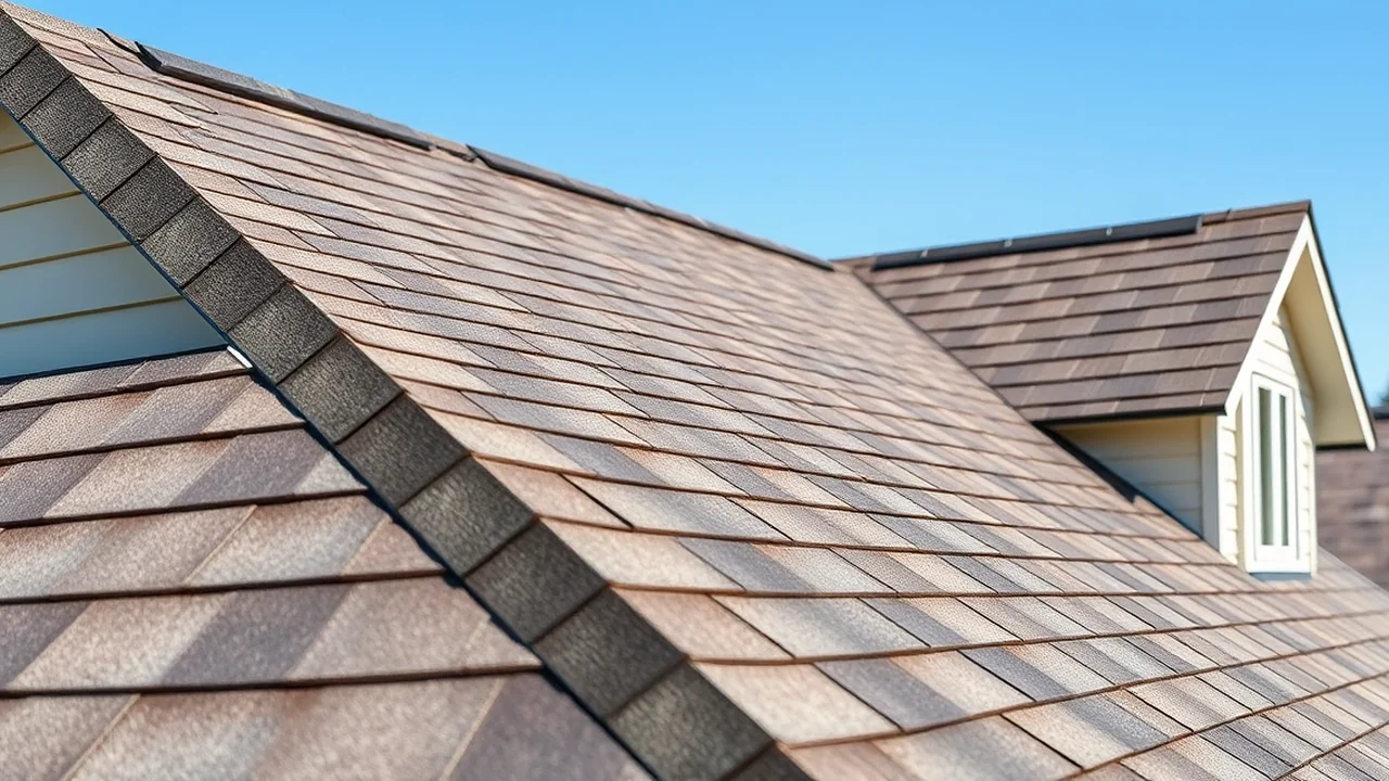 Close-up of a quality Asphalt Roofing installation in the Indianapolis metro