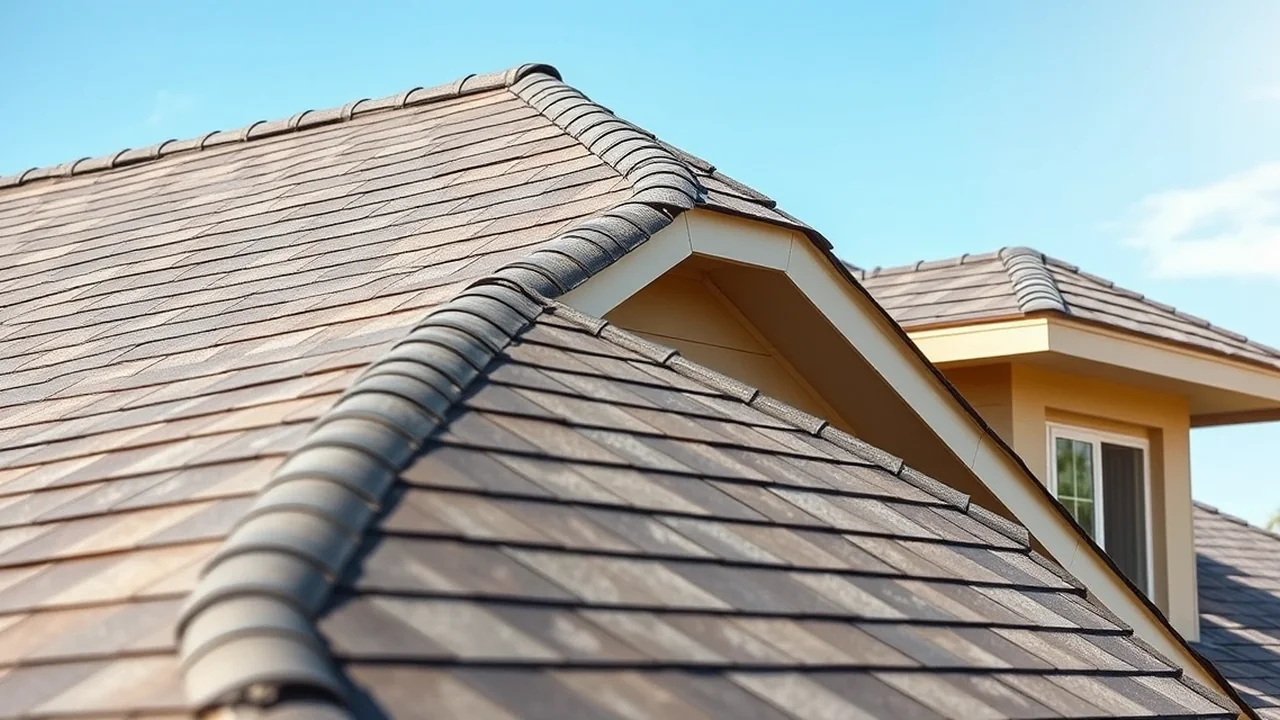 Close-up of a new roof installed in Beech Grove, Indiana
