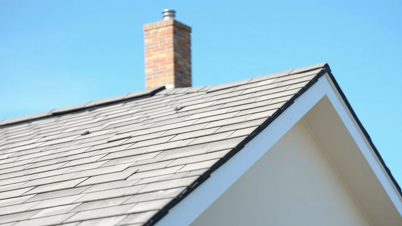 Close-up of a new roof installed in Greenwood, Indiana