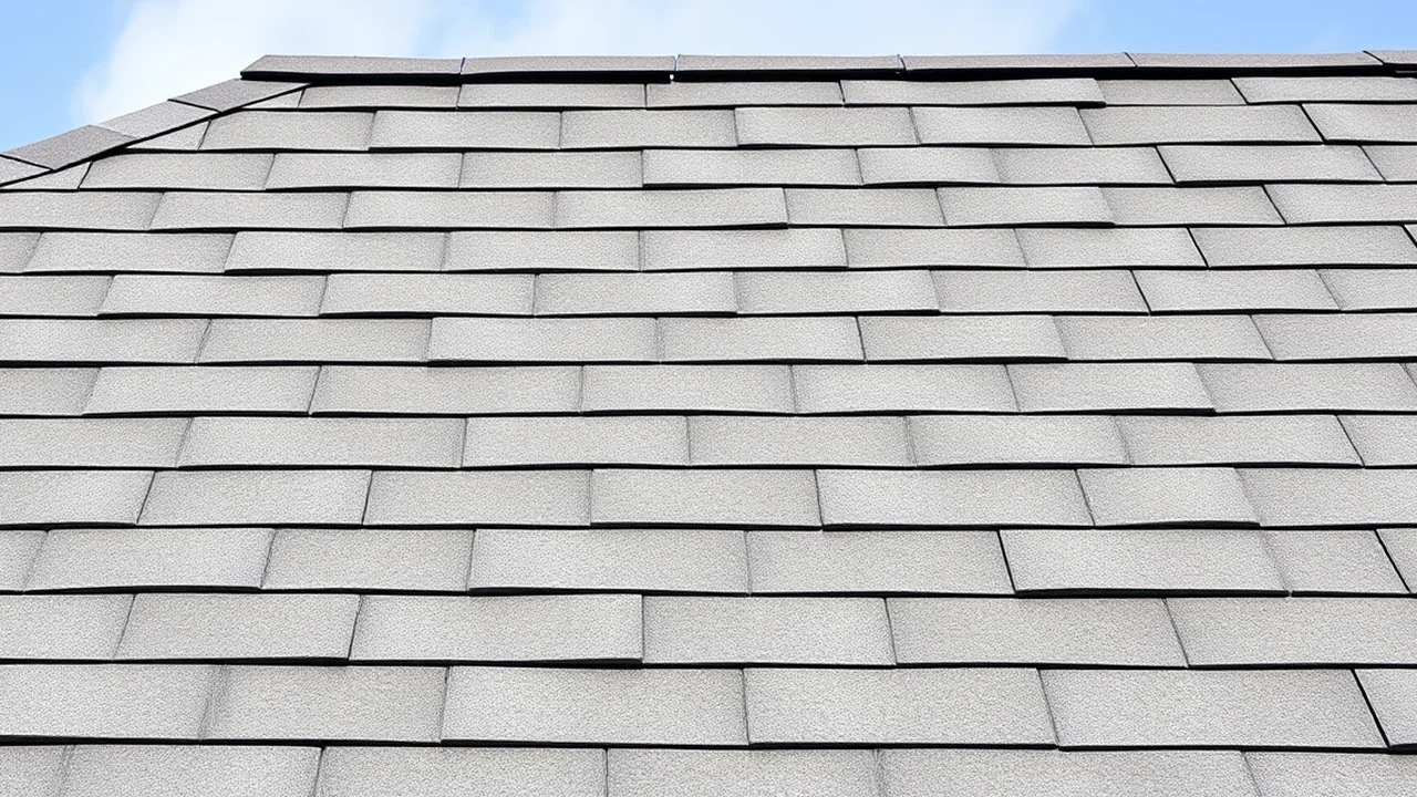 Close-up of a new roof installed in Lawrence, Indiana