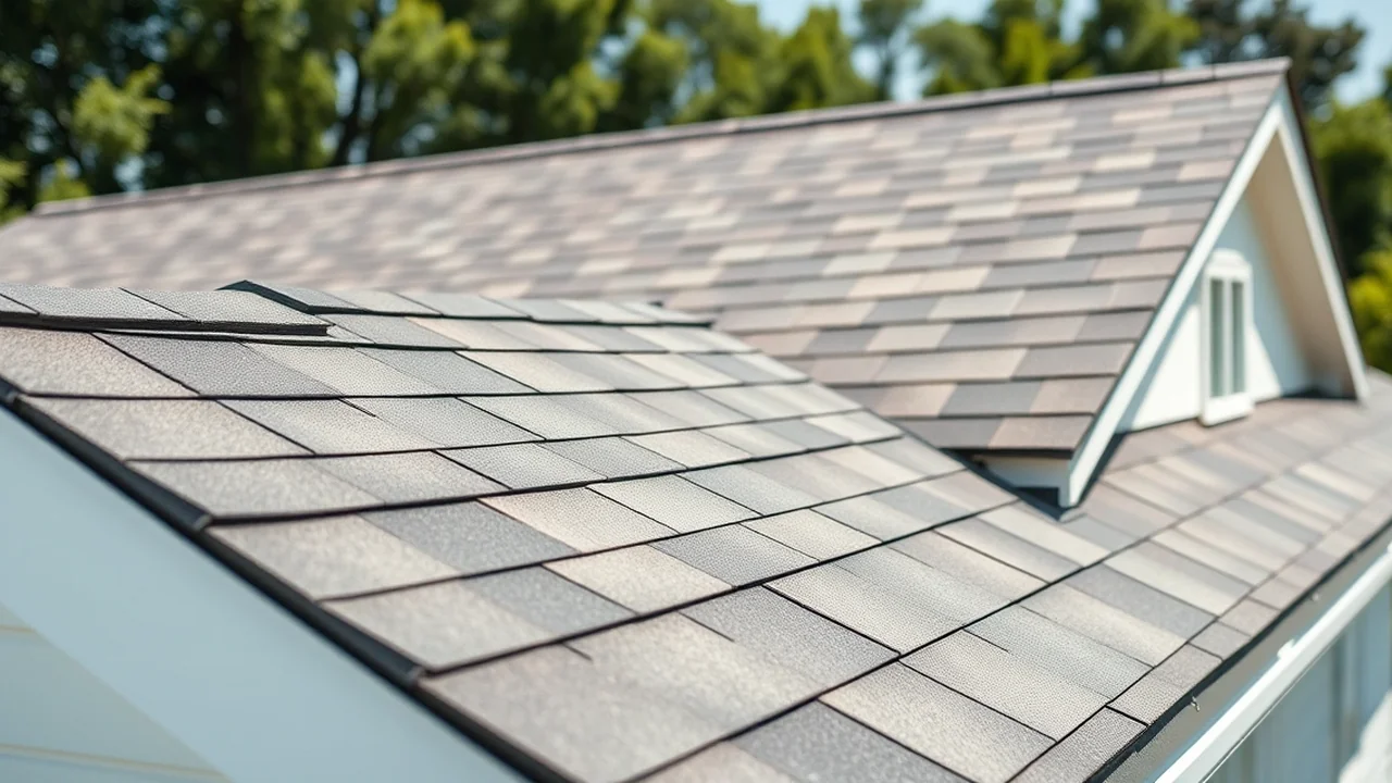 Close-up of a quality Roll Roofing installation in the Indianapolis metro